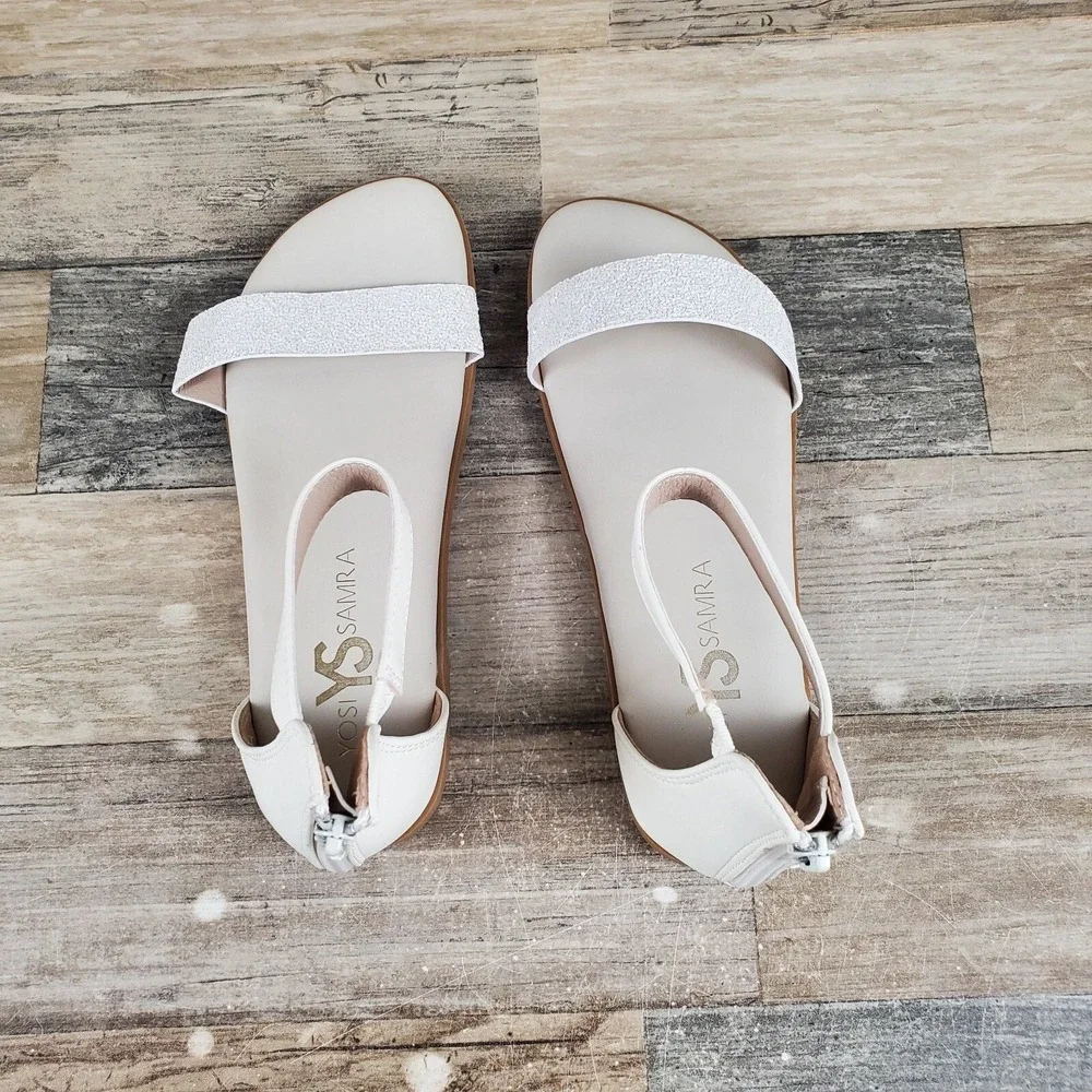 Yosi Samra Girls Miss Champbelle Glitter Sandals Youth Sz 4 4Y NEW NWOB